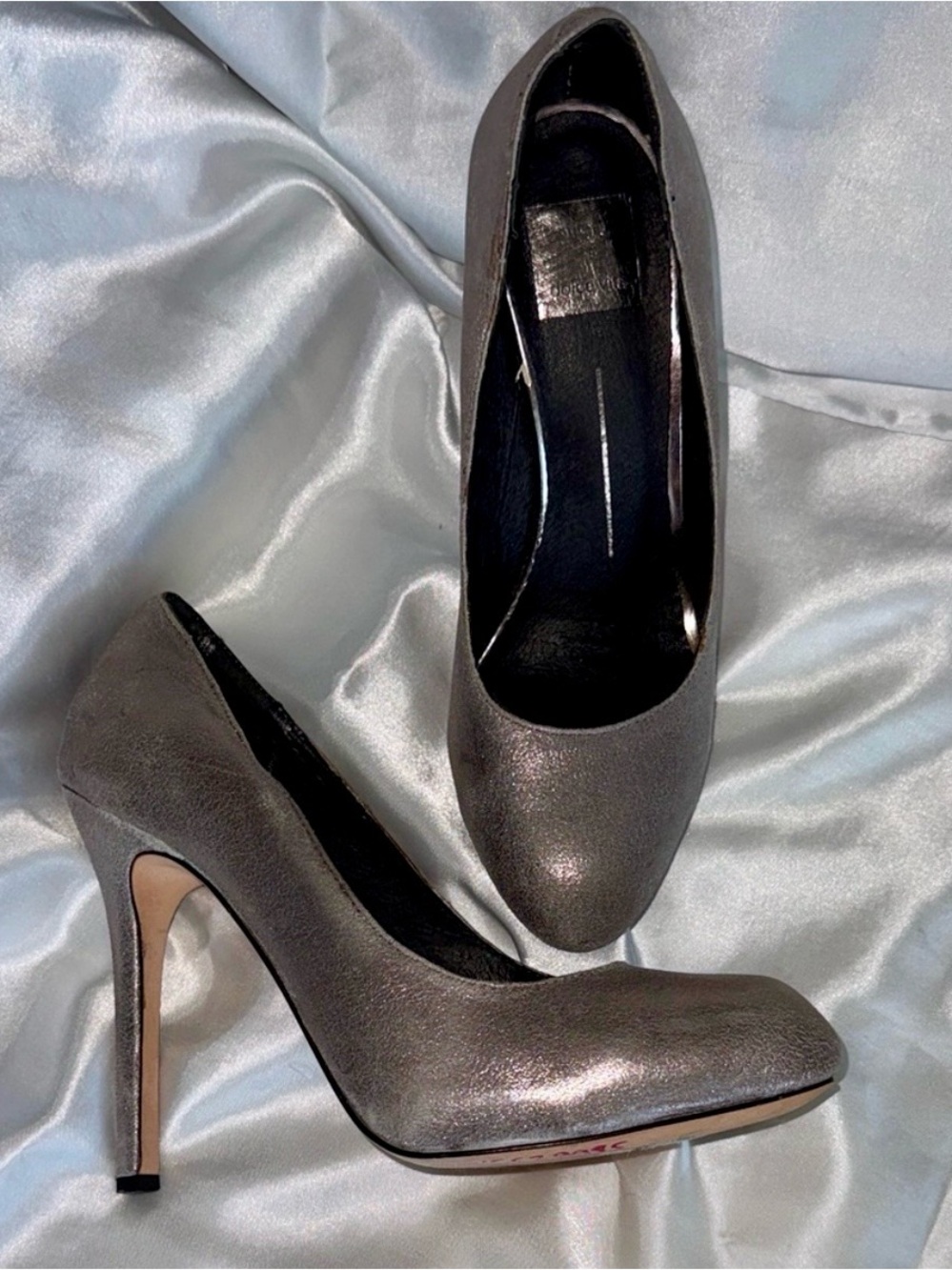 DOLCE VITA Metallic Pewter 5” Stiletto Heels 👠, Size 9